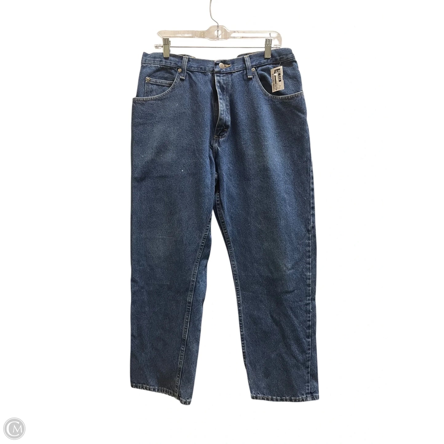 Jeans Straight By Wrangler In Blue Denim, Size: 22