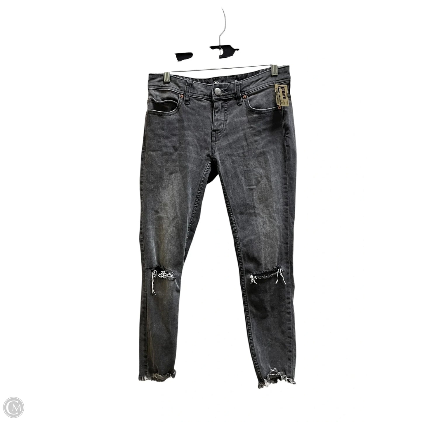 Jeans Straight By Free People In Black Denim, Size: 2