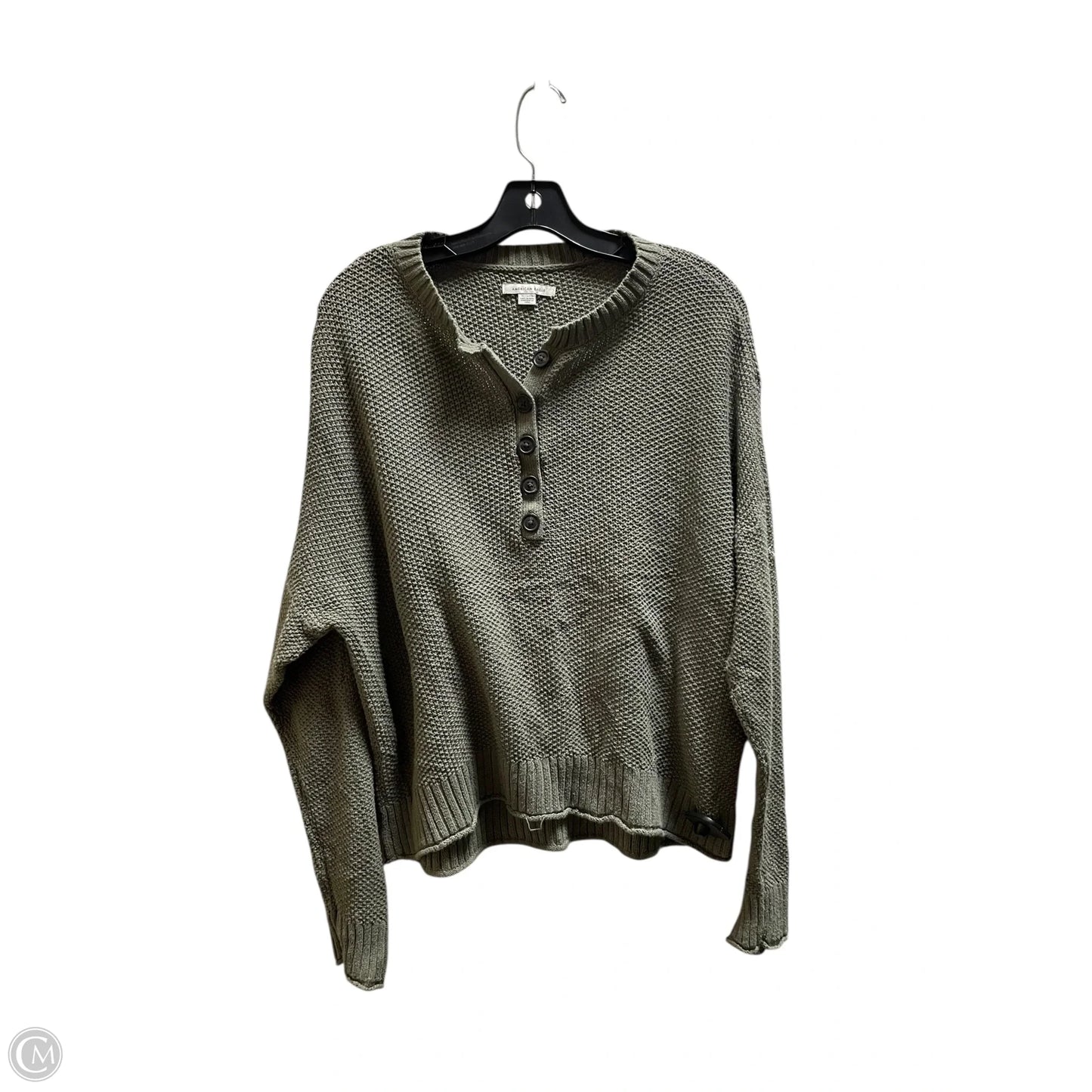 Sweater By American Eagle In Green, Size: Xs