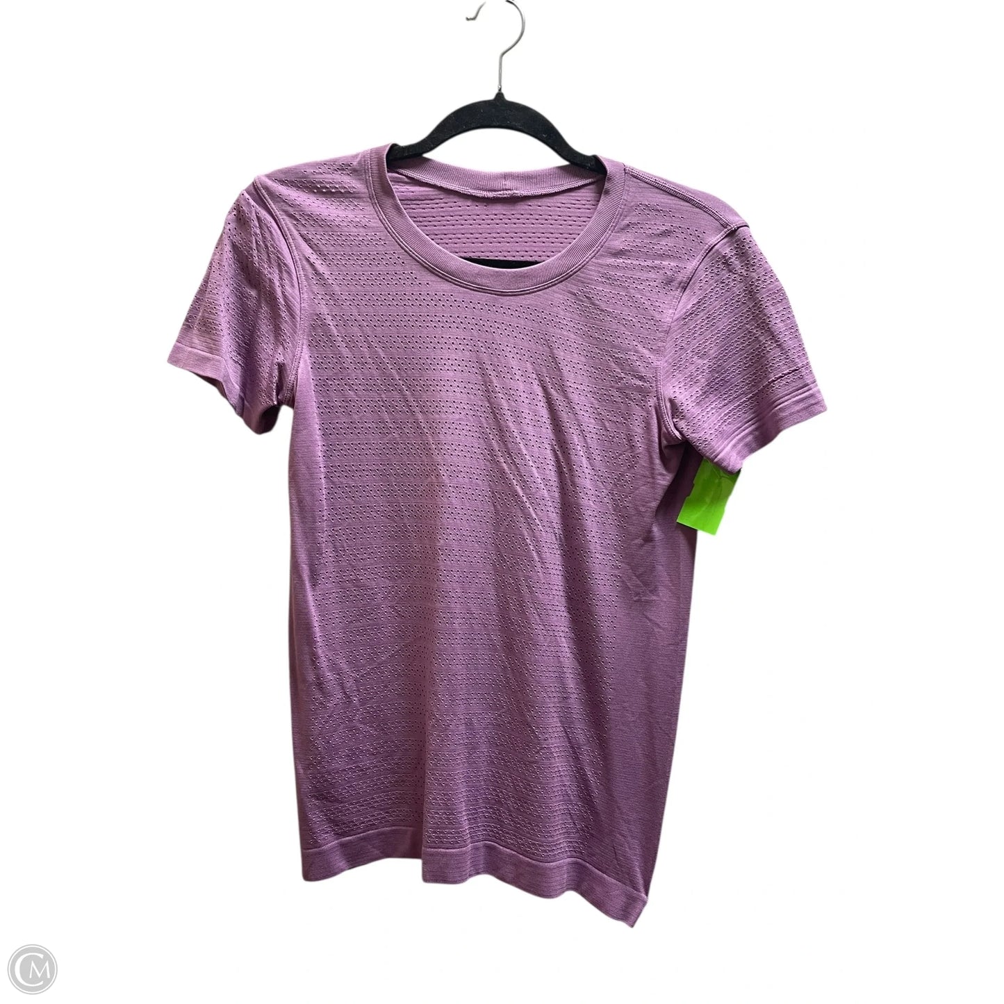 Athletic Top Short Sleeve By Lululemon In Purple, Size: 4