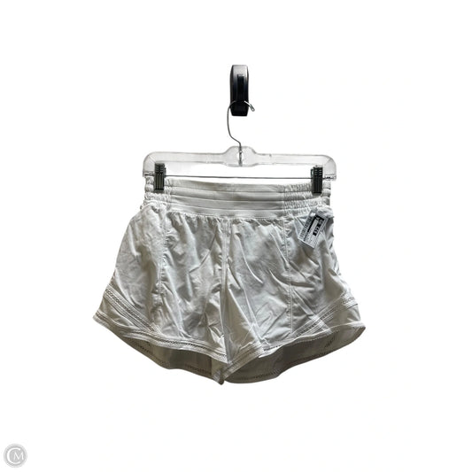 Athletic Shorts By Lululemon In White, Size: 4