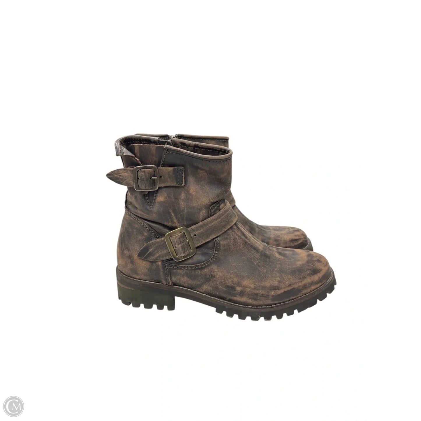 Boots Ankle Flats By Freebird In Brown, Size: 9