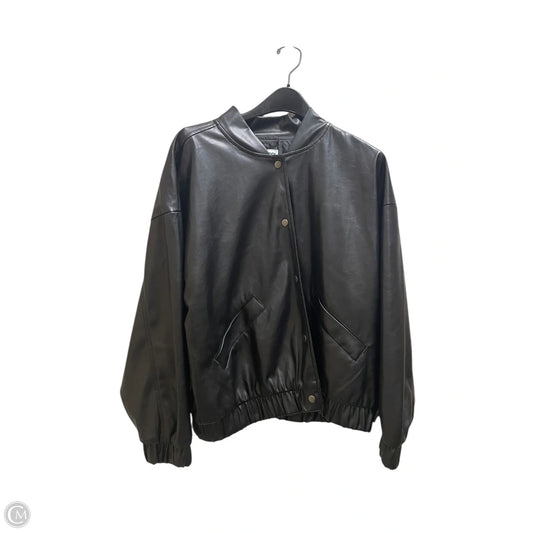 Jacket Leather By Old Navy In Black, Size: L