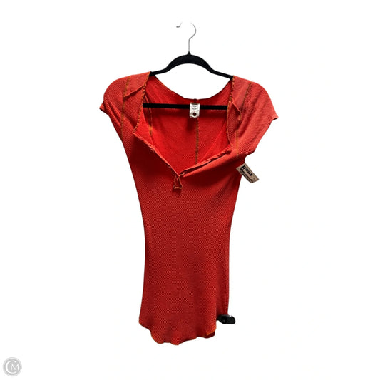 Top Short Sleeve By Free People In Orange, Size: M