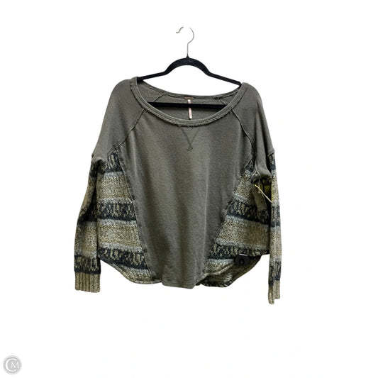 Top Long Sleeve By Free People In Green, Size: Xs