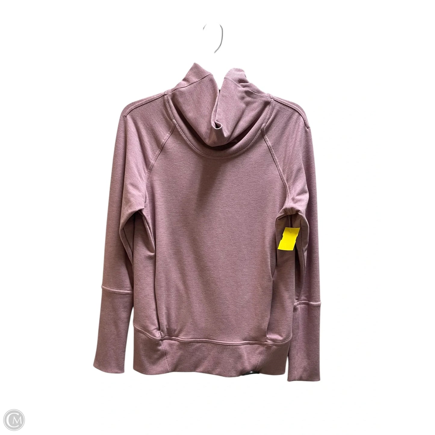 Athletic Top Long Sleeve Collar By Lululemon In Pink, Size: 4