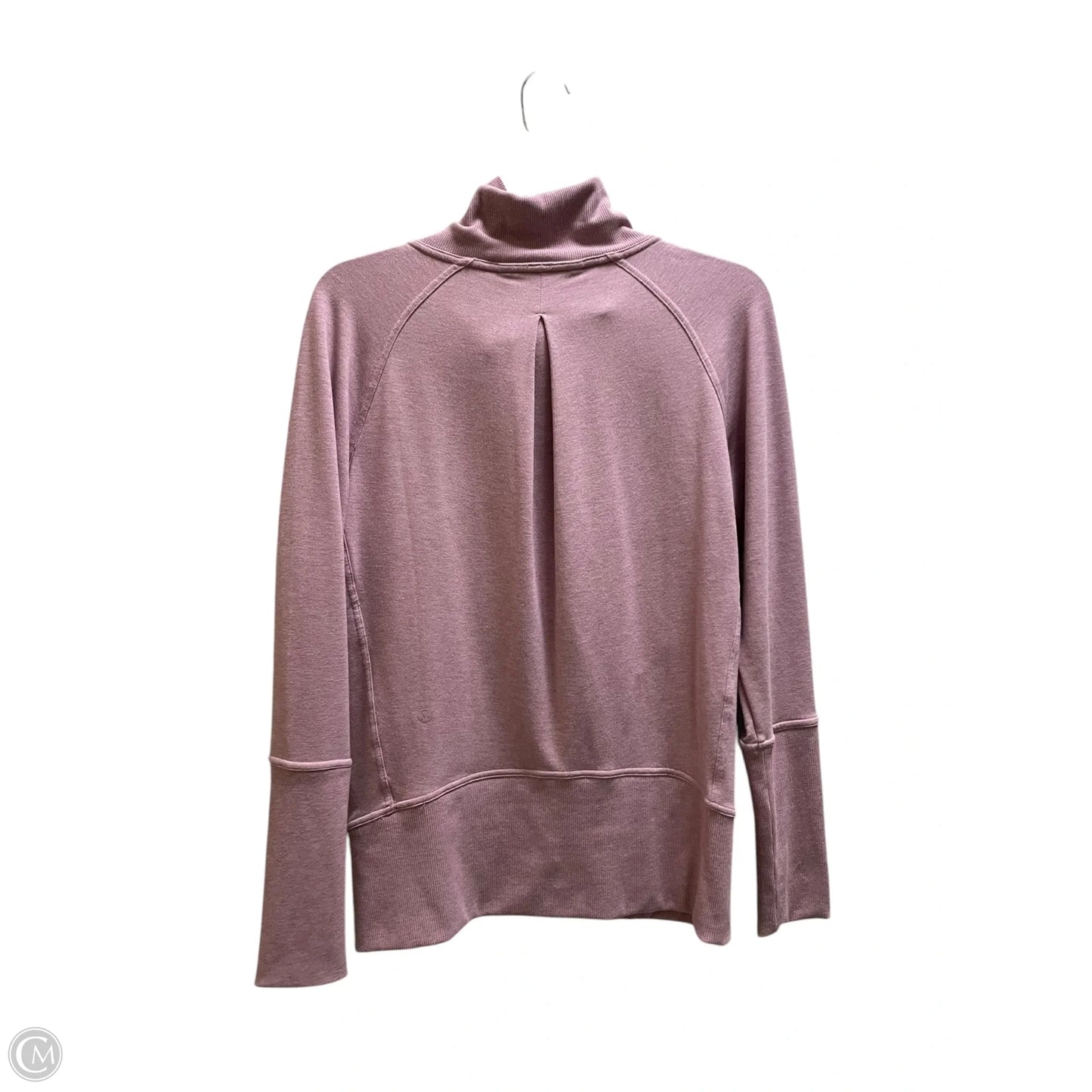 Athletic Top Long Sleeve Collar By Lululemon In Pink, Size: 4