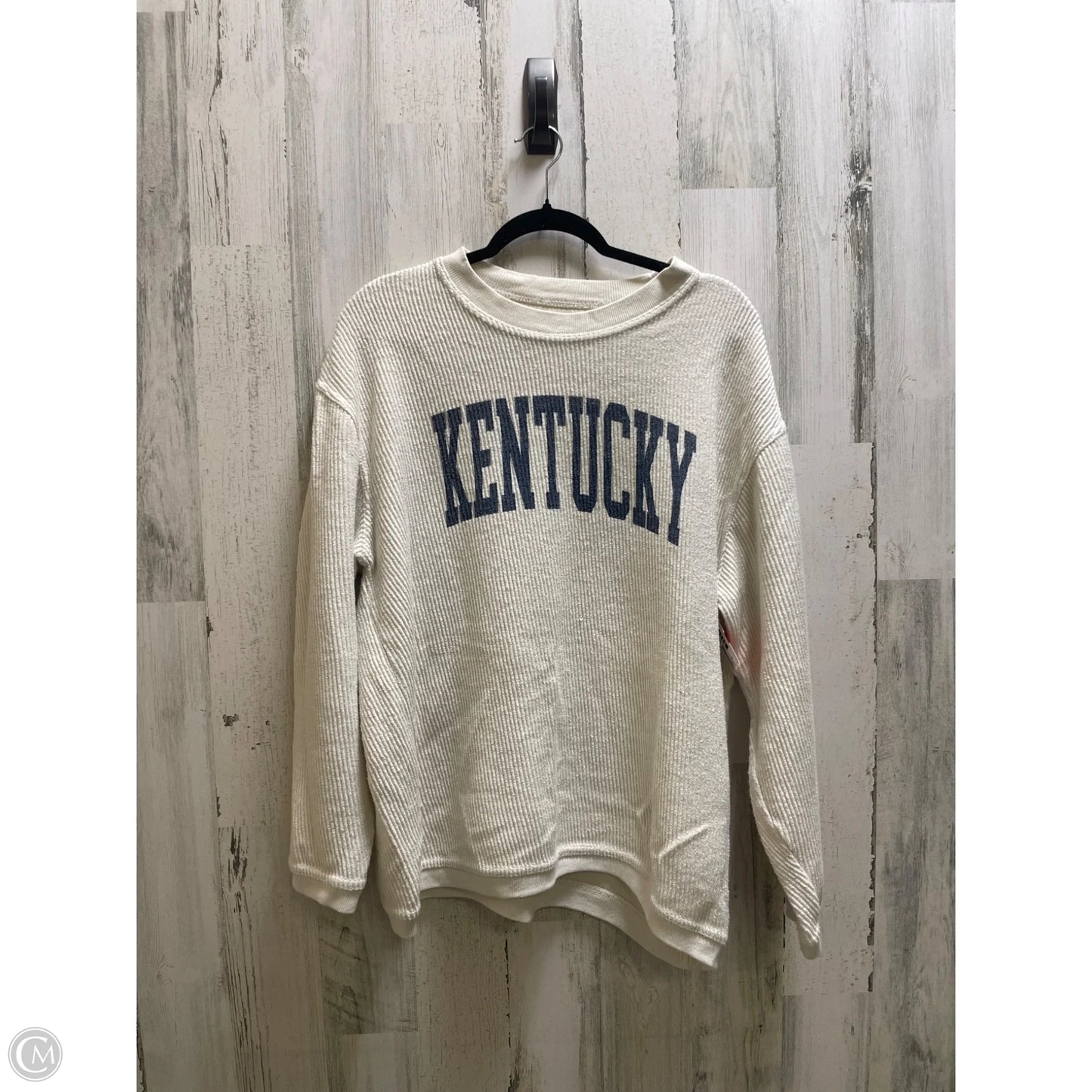 Sweatshirt Crewneck By Clothes Mentor In Cream, Size: Xl