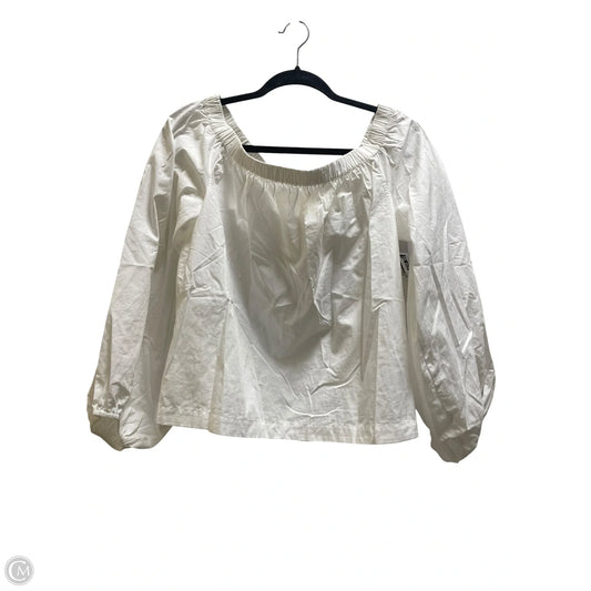 Top Short Sleeve By Maeve In White, Size: L