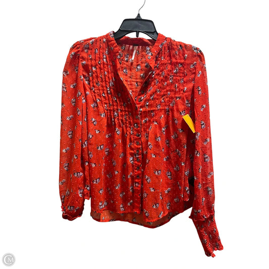 Top Long Sleeve By Free People In Red, Size: Xs
