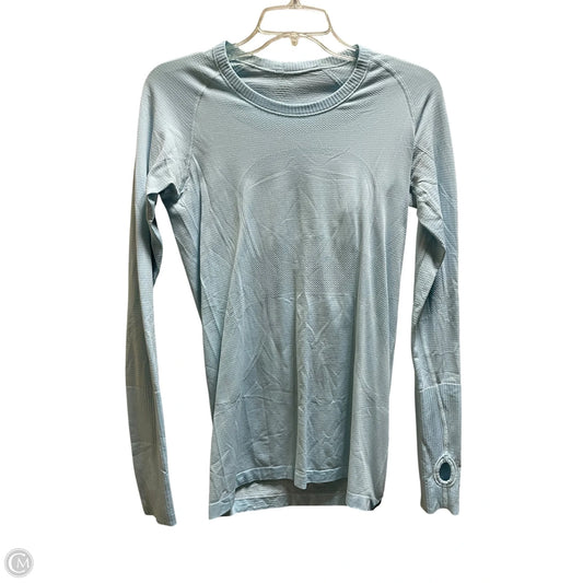 Athletic Top Long Sleeve Crewneck By Lululemon In Blue, Size: 8