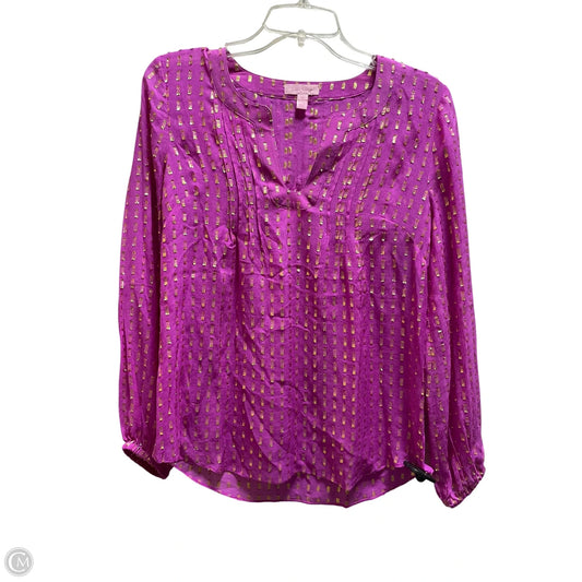 Top Long Sleeve Designer By Lilly Pulitzer In Purple, Size: Xs