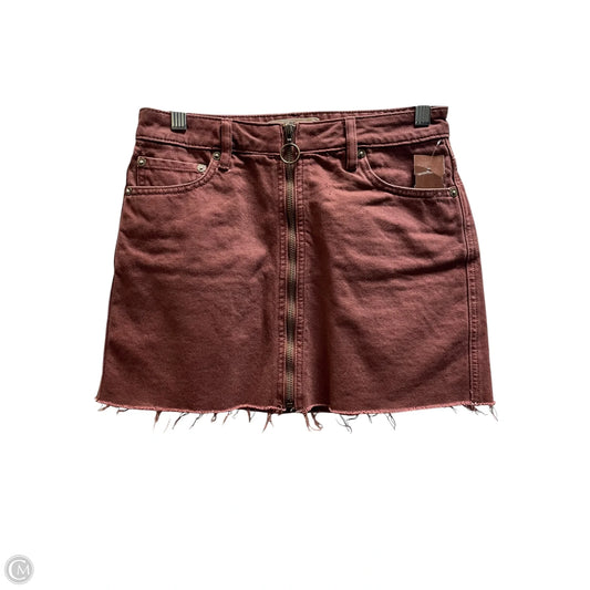 Skirt Mini & Short By We The Free In Brown Denim, Size: 2