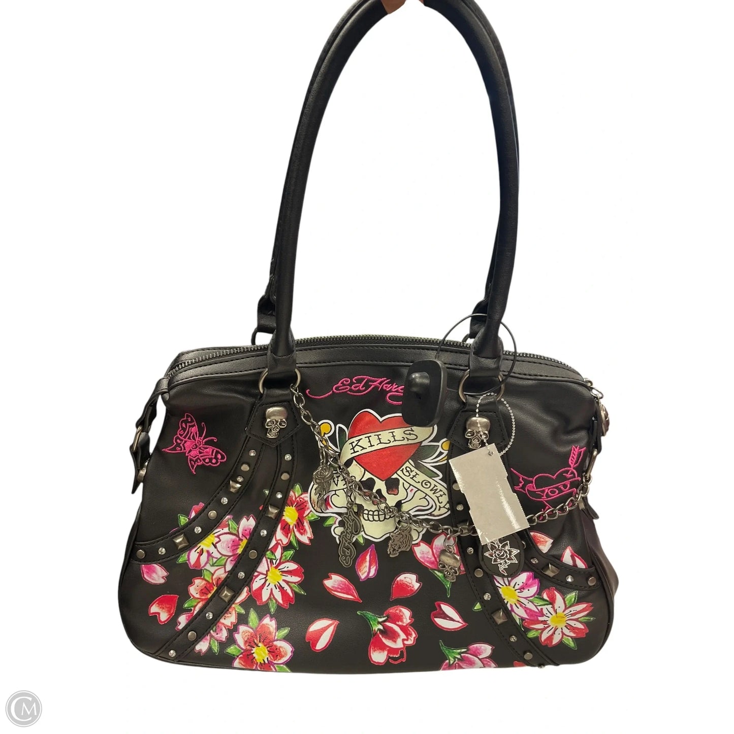 Handbag By Ed Hardy, Size: Medium