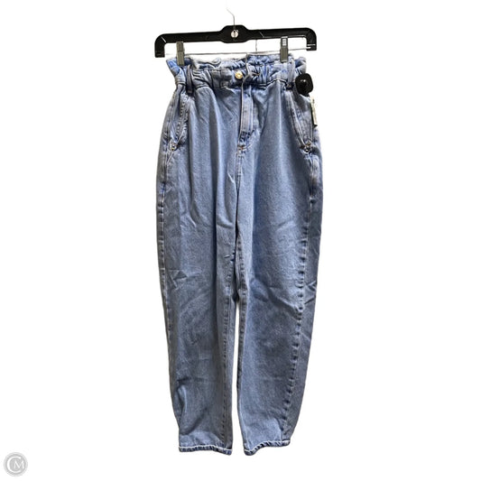 Jeans Straight By Zara In Blue Denim, Size: 0