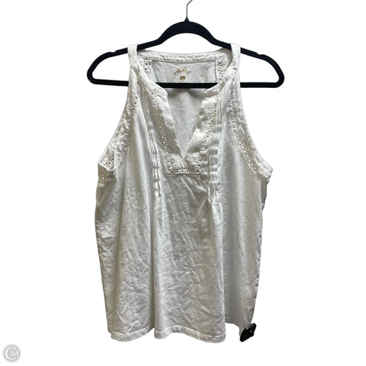 Top Sleeveless Designer By Lilly Pulitzer In White, Size: Xl