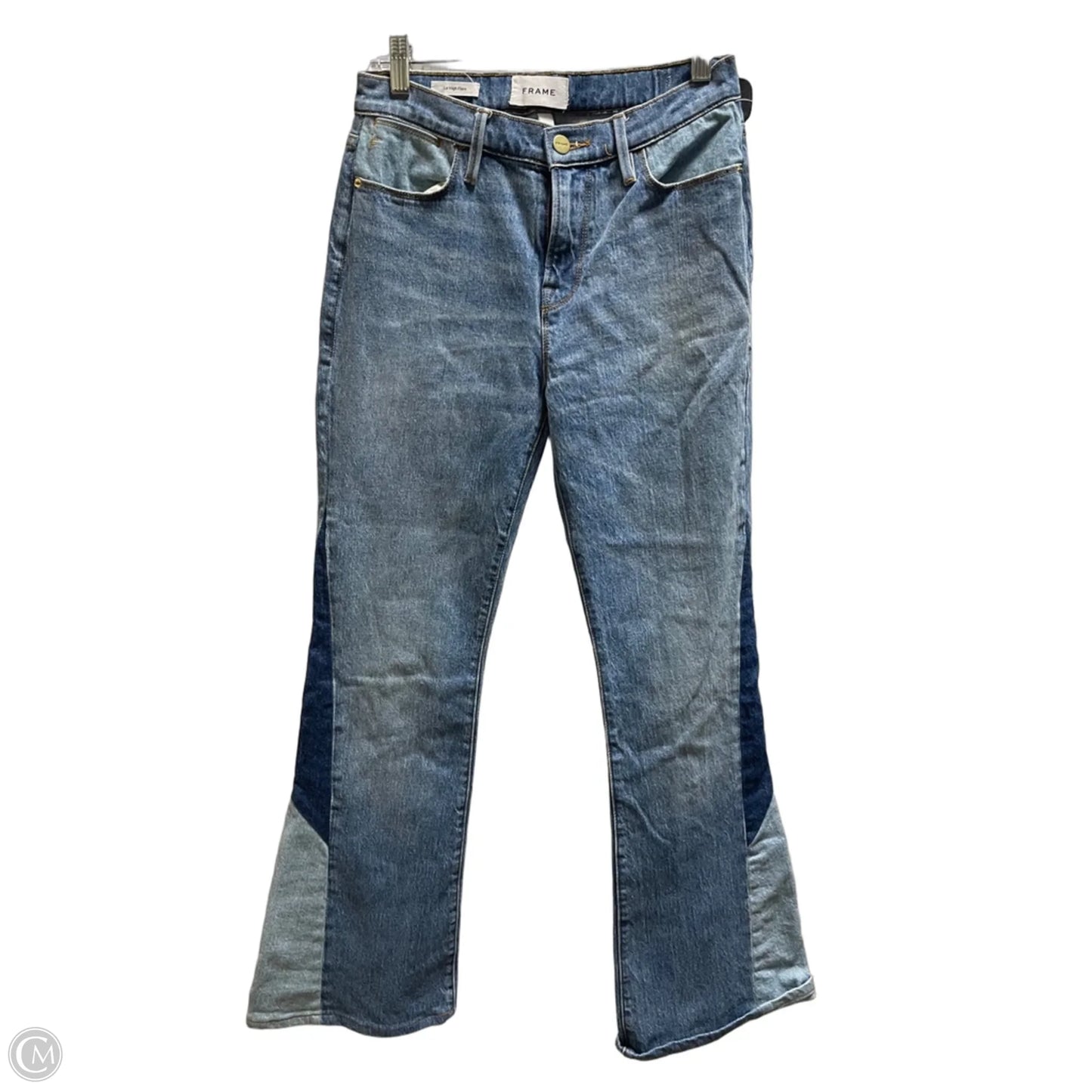 Jeans Boot Cut By Frame In Blue Denim, Size: 0