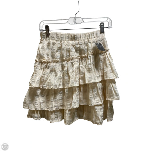 Skirt Mini & Short By Current Air In Cream, Size: Xs