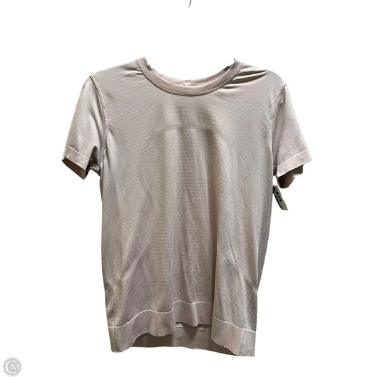 Athletic Top Short Sleeve By Lululemon In Pink, Size: M