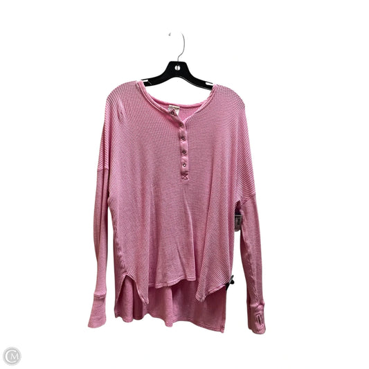 Top Long Sleeve By Offline By Aerie In Pink, Size: L