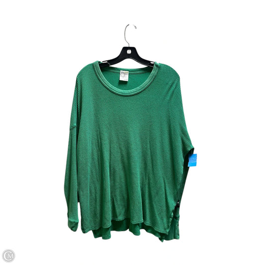 Top Long Sleeve By Offline By Aerie In Green, Size: L