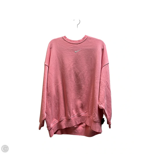 Sweatshirt Crewneck By Nike In Pink, Size: S