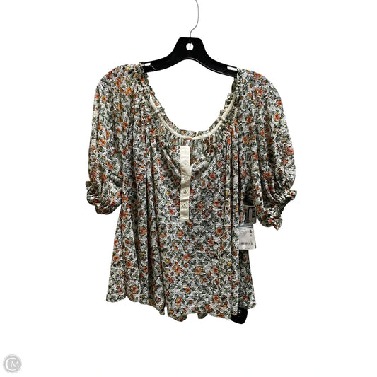 Top Short Sleeve By Free People In Green, Size: S