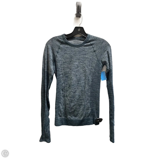 Athletic Top Long Sleeve Crewneck By Lululemon In Blue, Size: 2