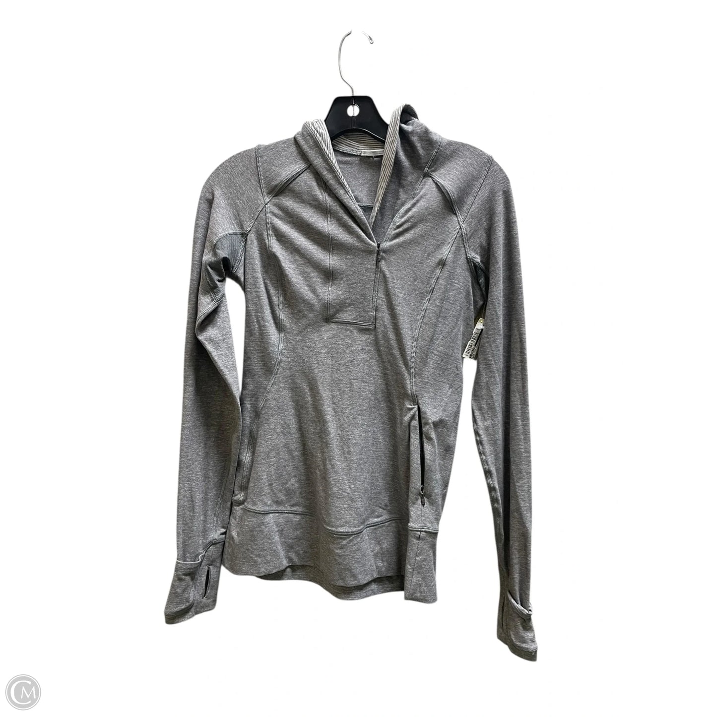 Athletic Sweatshirt Collar By Lululemon In Grey, Size: 6
