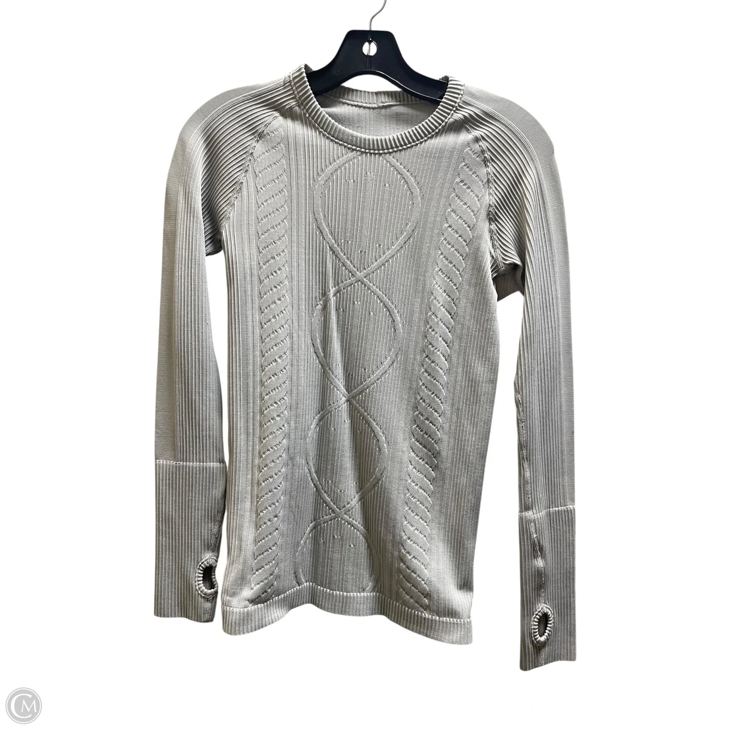 Athletic Top Long Sleeve Crewneck By Lululemon In Grey, Size: 2