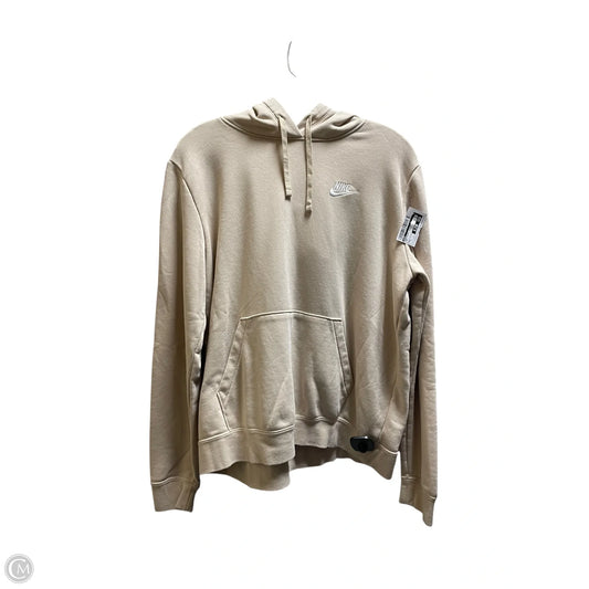 Sweatshirt Hoodie By Nike In Tan, Size: L