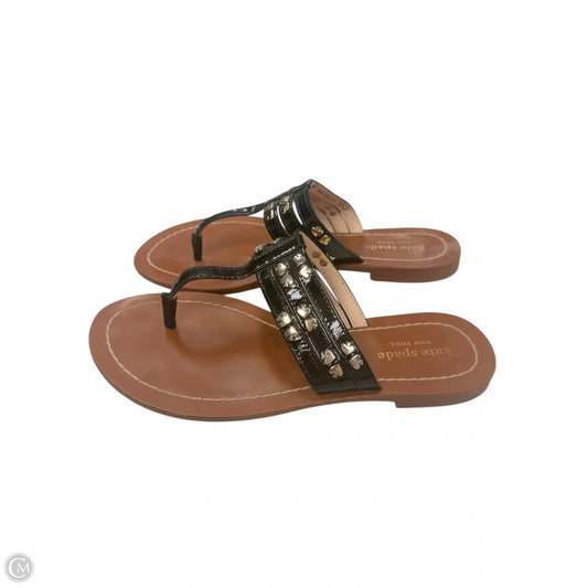 Sandals Designer By Kate Spade In Black, Size: 6