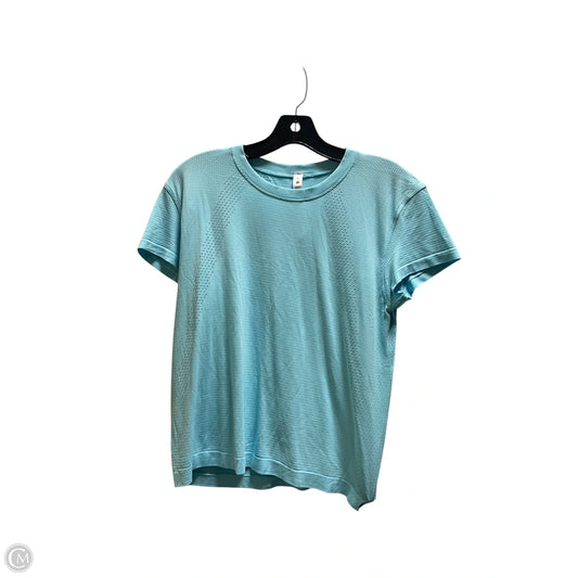 Athletic Top Short Sleeve By Lululemon In Blue, Size: 8