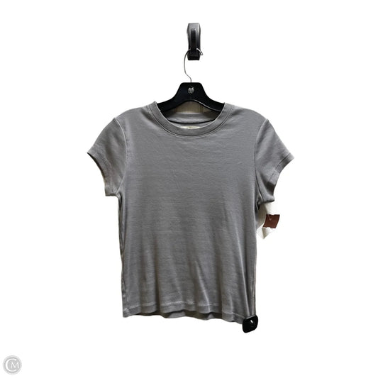 Top Short Sleeve By Madewell In Grey, Size: M