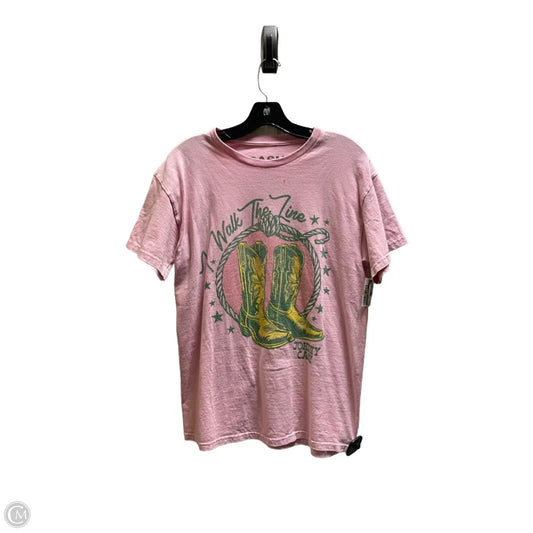 Top Short Sleeve Basic By Clothes Mentor In Pink, Size: M