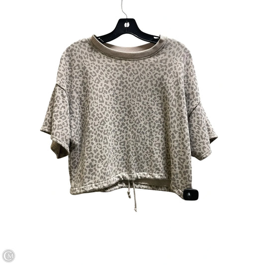 Top Short Sleeve By American Eagle In Animal Print, Size: S