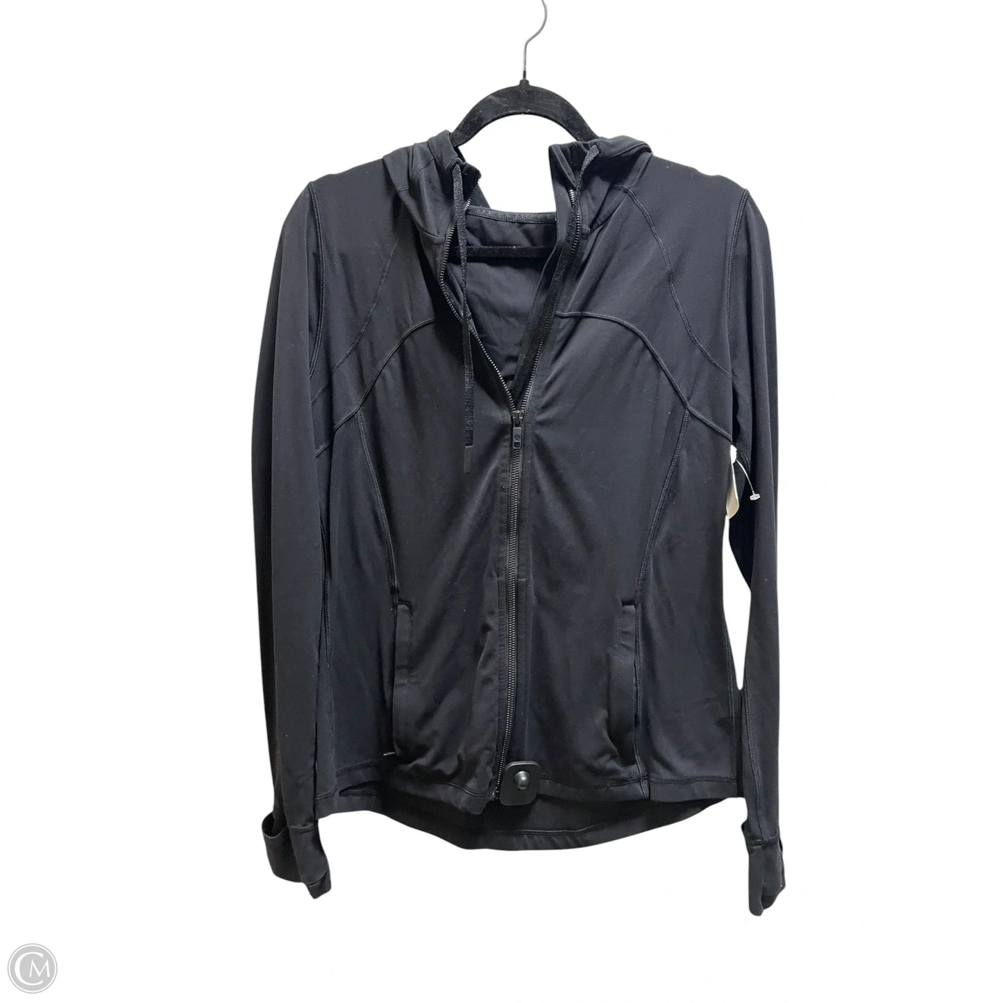 Athletic Jacket By Lululemon In Black, Size: 12