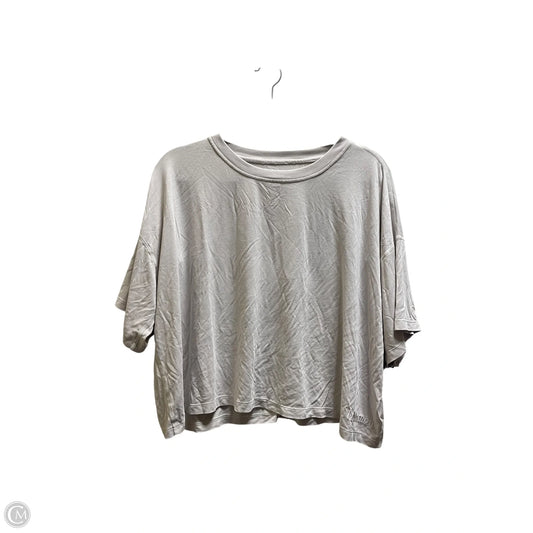 Athletic Top Short Sleeve By Lululemon In Tan, Size: M