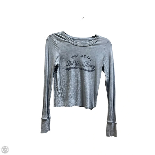Top Long Sleeve By Aerie In Blue, Size: S