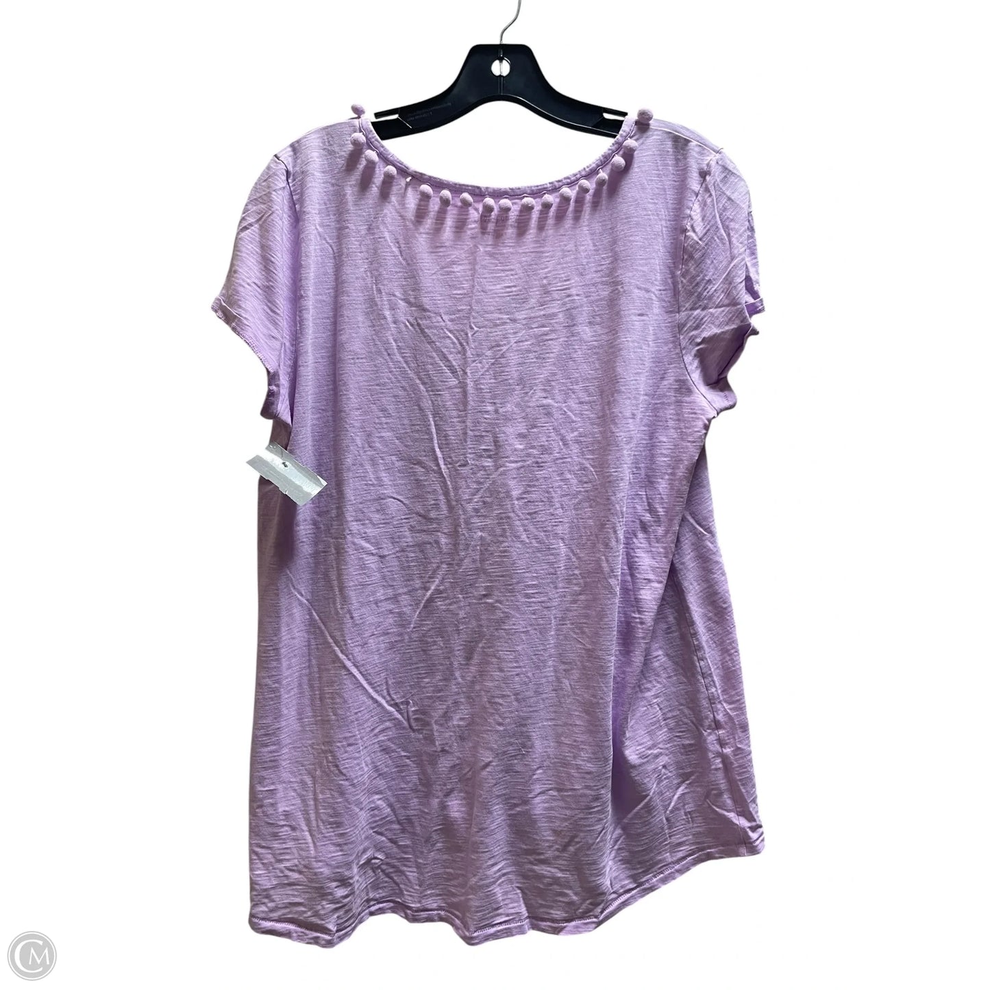 Top Short Sleeve Designer By Lilly Pulitzer In Purple, Size: L