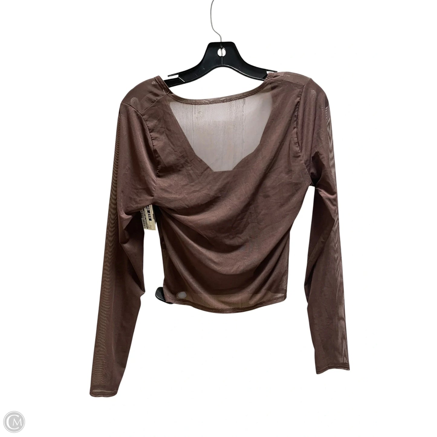 Top Long Sleeve By Abercrombie And Fitch In Brown, Size: M