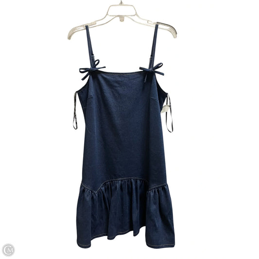 Dress Casual Short By Avec Les Filles In Blue Denim, Size: M