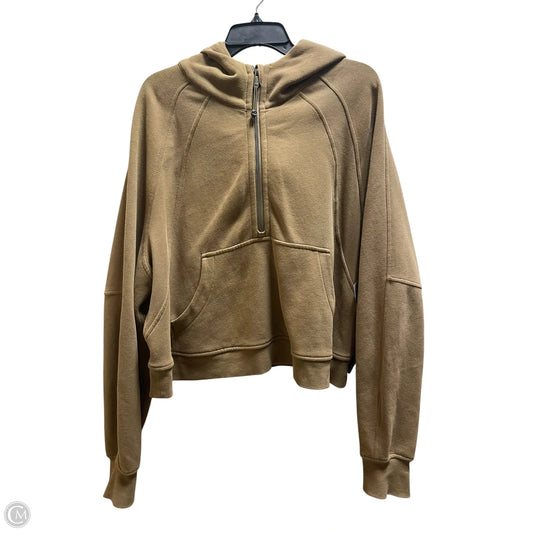 Athletic Sweatshirt Hoodie By Lululemon In Brown, Size: S
