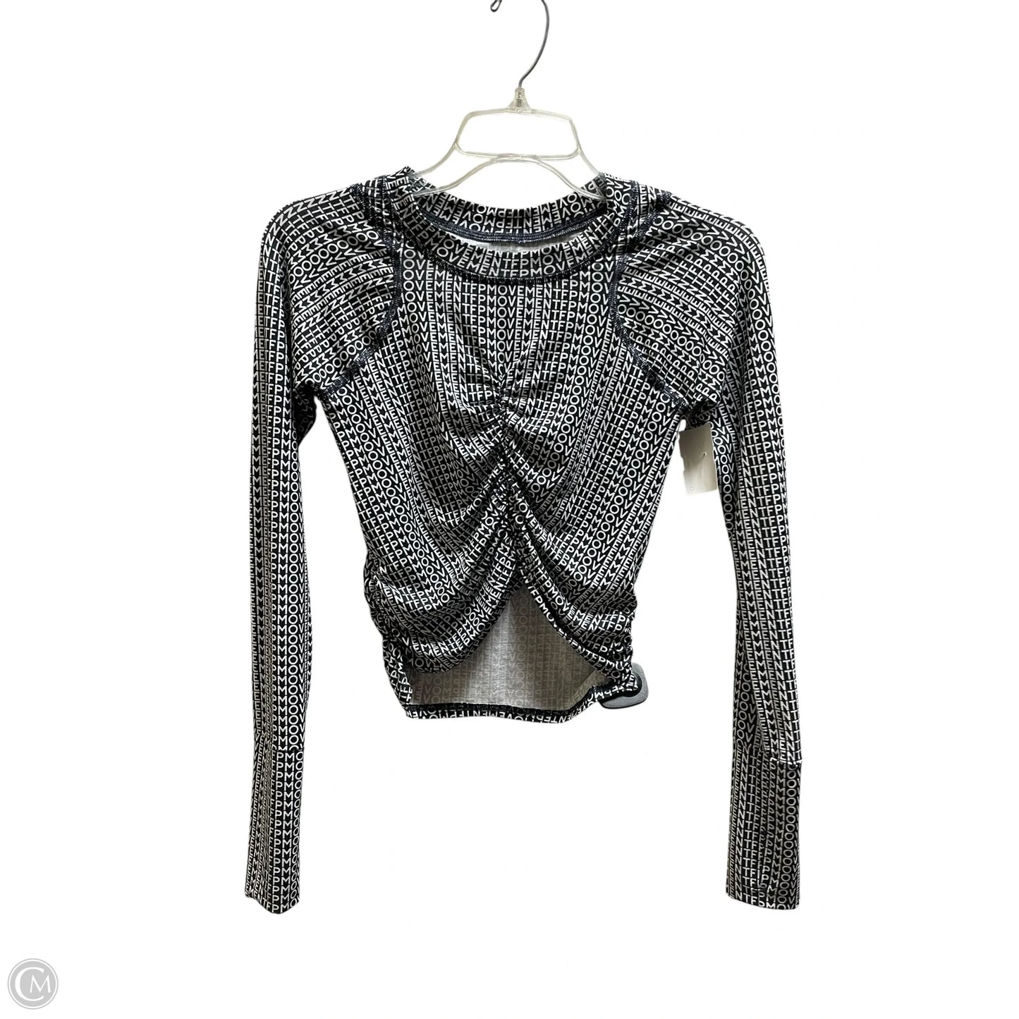 Athletic Top Long Sleeve Crewneck By Free People In Black, Size: Xs