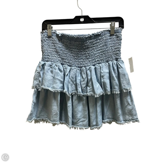 Skirt Maxi By Aerie In Blue Denim, Size: M