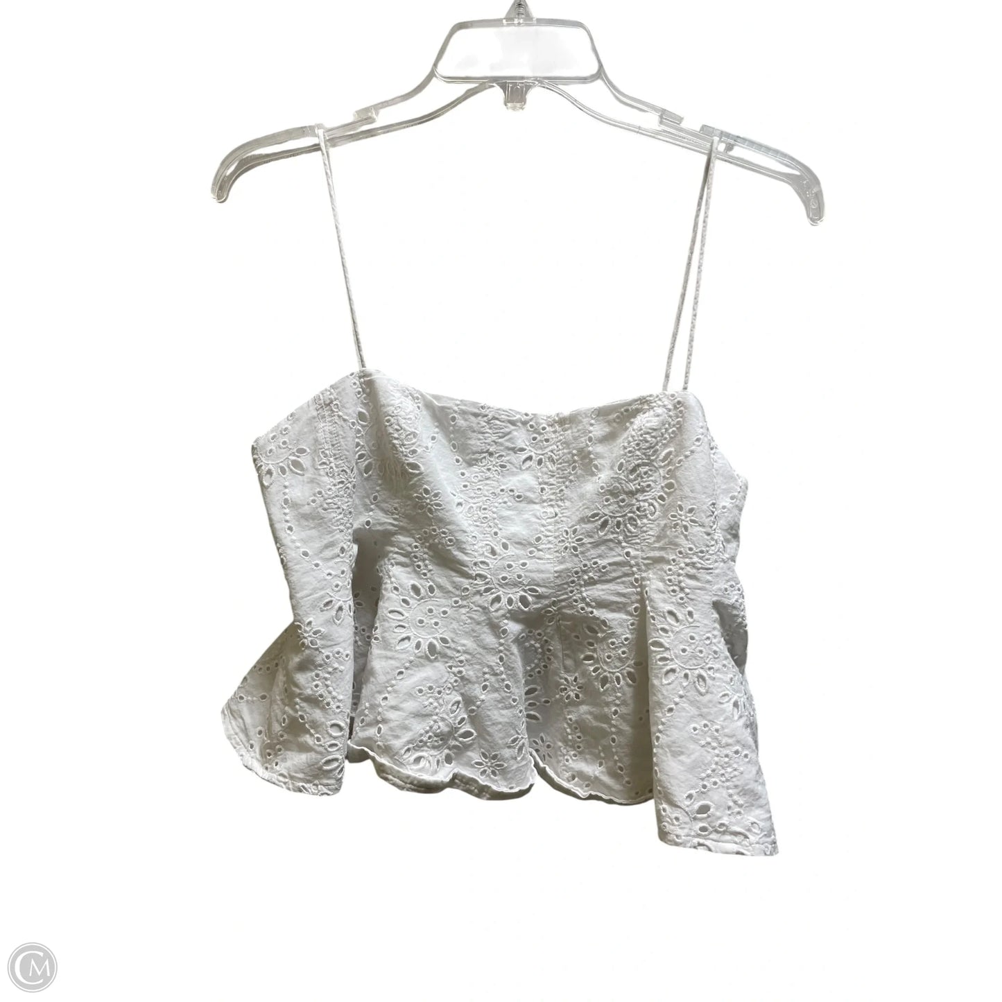 Top Sleeveless By Zara In White, Size: L