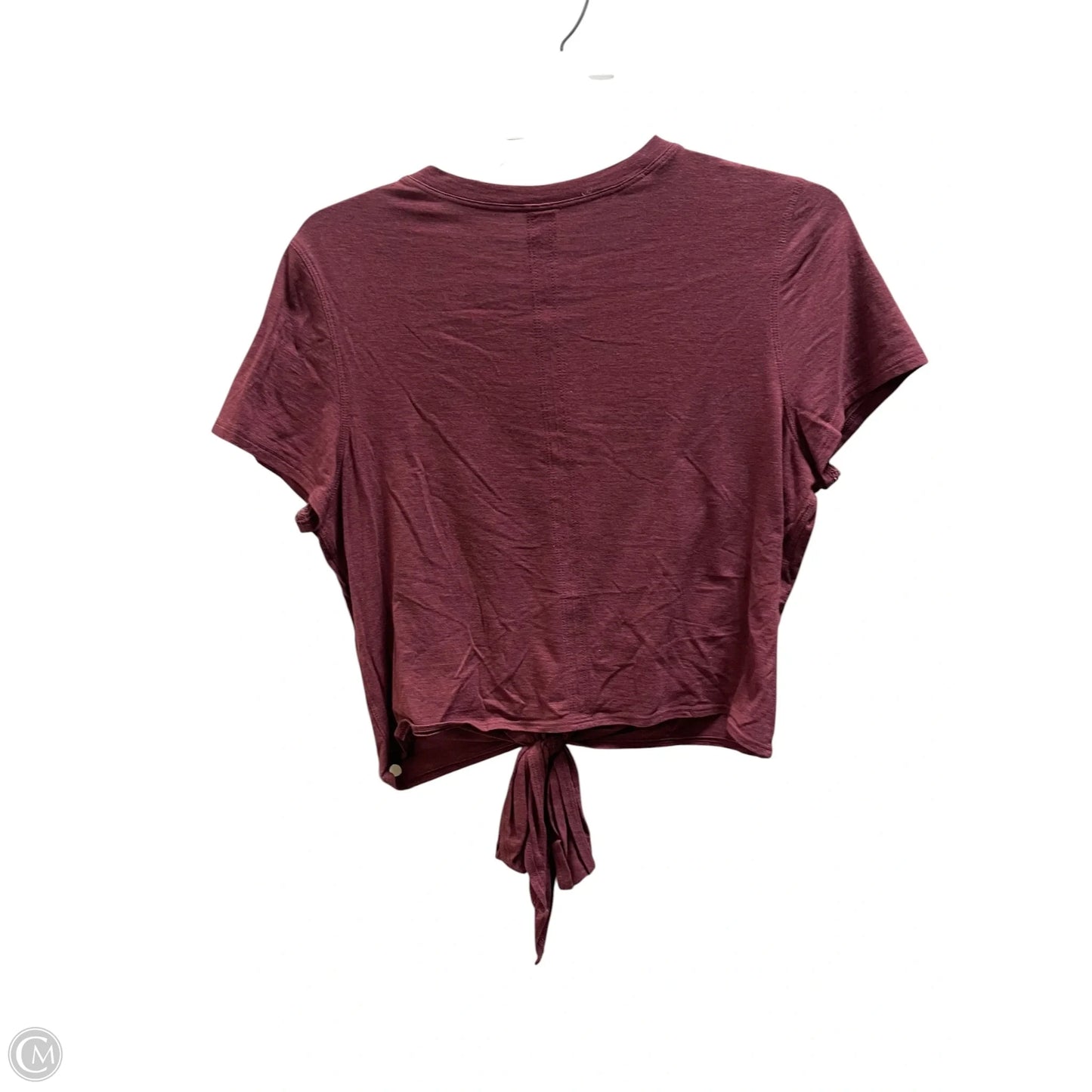 Athletic Top Short Sleeve By Lululemon In Maroon, Size: 6