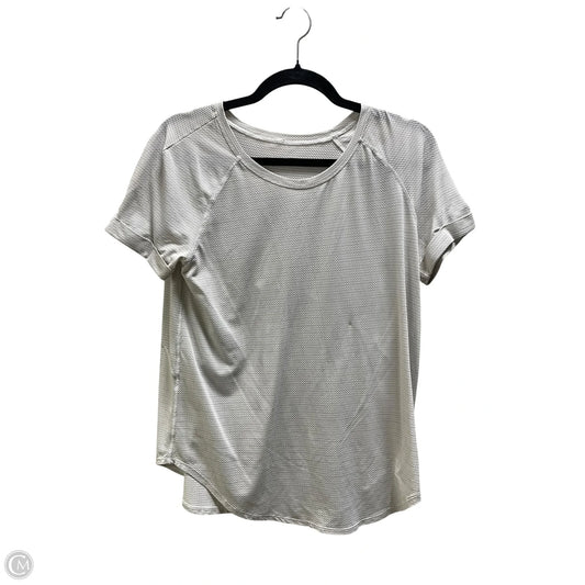 Athletic Top Short Sleeve By Lululemon In White, Size: 6